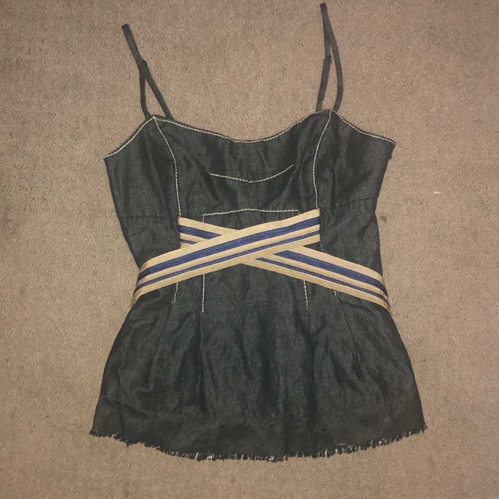 BCBG Max Azria collection denim tank top